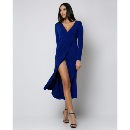 Φόρεμα φάκελος σούπερ ζέρσεϊ Μπλε ρουά