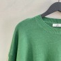 Πλεκτό πουλόβερ 3/4 μανίκι πράσινο σκούρο